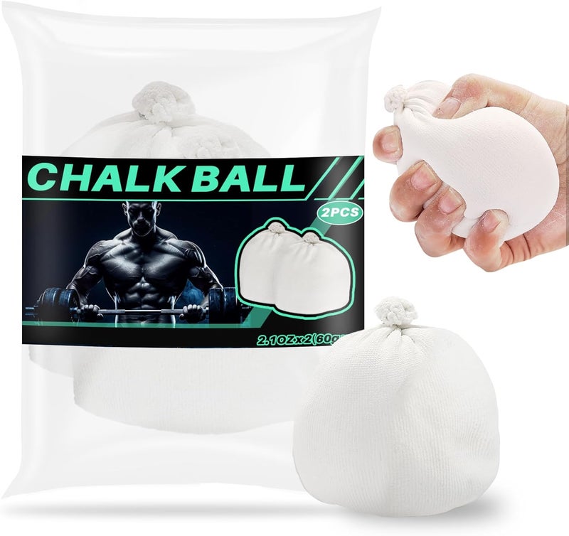 Rainflow 2PCS Chalk Ball - Climbing Chalk Gymnastics Magnesium Lifting for Gym, Gymnastics, Grip, Climbing, Weightlifting (2PCS Chalk Ball) - Image 1